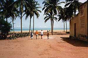 We arrive at the beach.