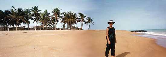 Erika on the beach.