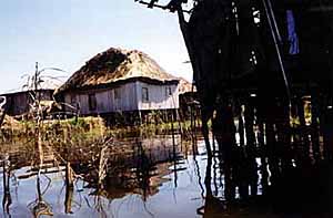 All houses in Ganvié are built on stilts.
