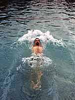 Brian takes a dip.